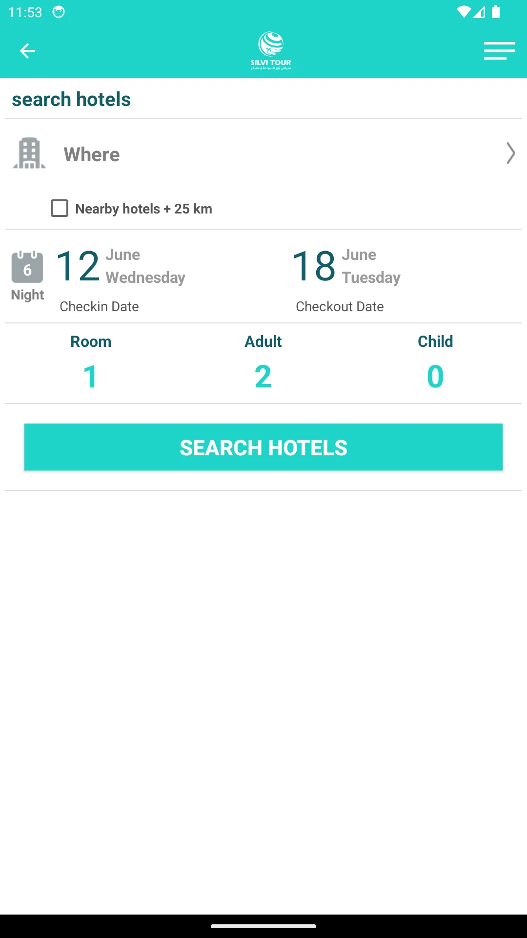 Silvi Booking screenshot